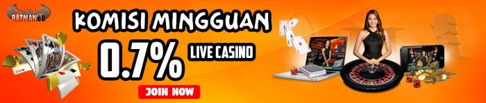 Live casino 0.7%